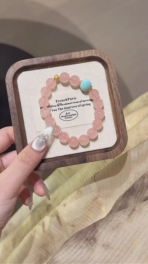 Rose Quartz Larimar Bracelet - Release Stress