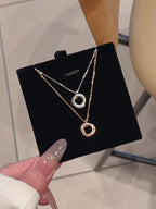 Collier en argent cercles entrelacés | Bijou d'anniversaire pour Maman/Grand-mère