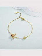 Collier Abeille Délicate en Citrine – Attraction de la Richesse & Douce Carrière