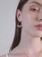 Sweet Enamel Cherry Blossom Earrings - Carry All Beautiful Wishes