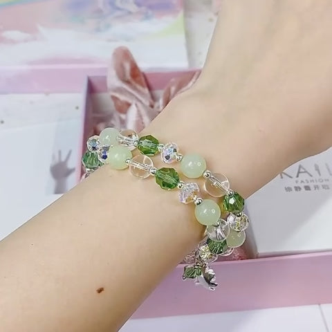 Lotus Natural Jade Bracelet - Wear the Lotus • Wear Good Fortune