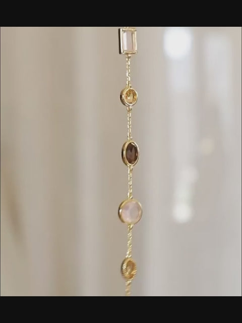 Bracelet triple chance en cristal naturel