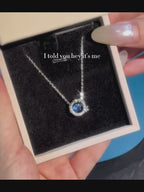 Collier Lune et Étoile Larmes Bleues