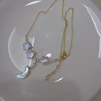 Collier Lune & Étoile en Perles Baroques d'Eau Douce Naturelles - Vise Grand, Reste Doux