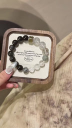 Obsidian Herkimer Diamond & Clear Quartz Bracelet - Attract Positive Vibrations