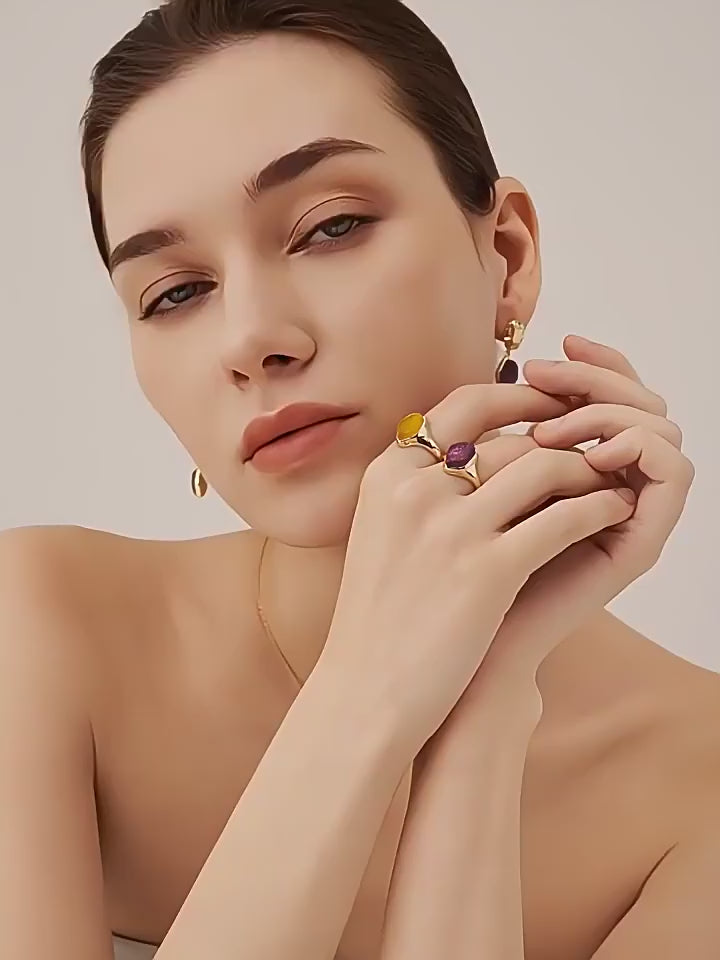 Bague Ouverte en Cristal Naturel Attire-Fortune