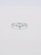 Bague Couronne Aigue-marine - Bijoux en Cristal de Pierres Précieuses Véritables pour Chakra