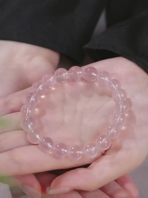 Bracelet Rose en Cristal Naturel pour l'Amour et le Romance