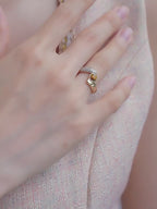 Bague Œil de Tigre Naturel, Zircon de Luxe Léger, Design Niche, Bague Ouverte pour Index