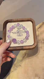 Amethyst & Clear Quartz Bracelet-Life‑Wisdom