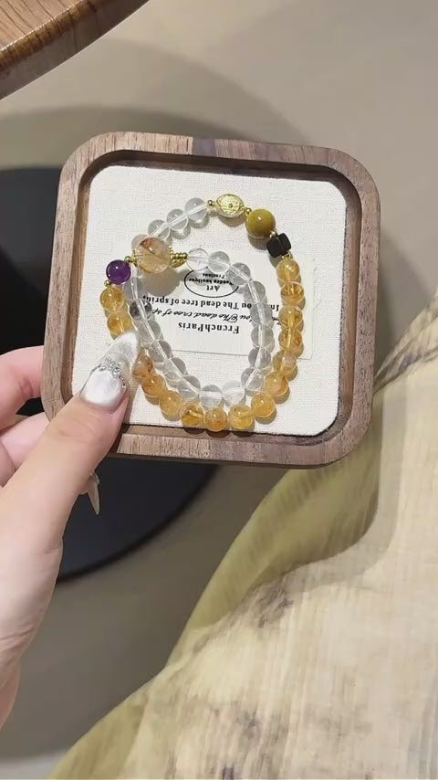 Bracelet « Muguet » en Améthyste naturelle – Sagesse ouverte, Attire les bienfaiteurs