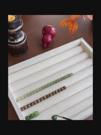 Bracelet en jade de Hetian naturel et bois de santal – Ancre l'esprit, purifie l'aura, attire la paix