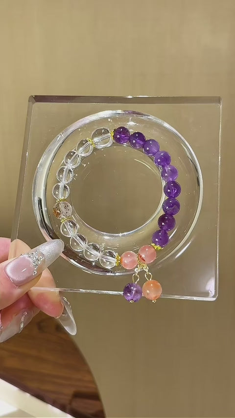 Amethyst & Clear Quartz Bracelet - Business Opportunities