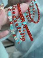Red Agate Cat's‑Eye Stackable Bracelet - Ignite Warm Inner Vibes