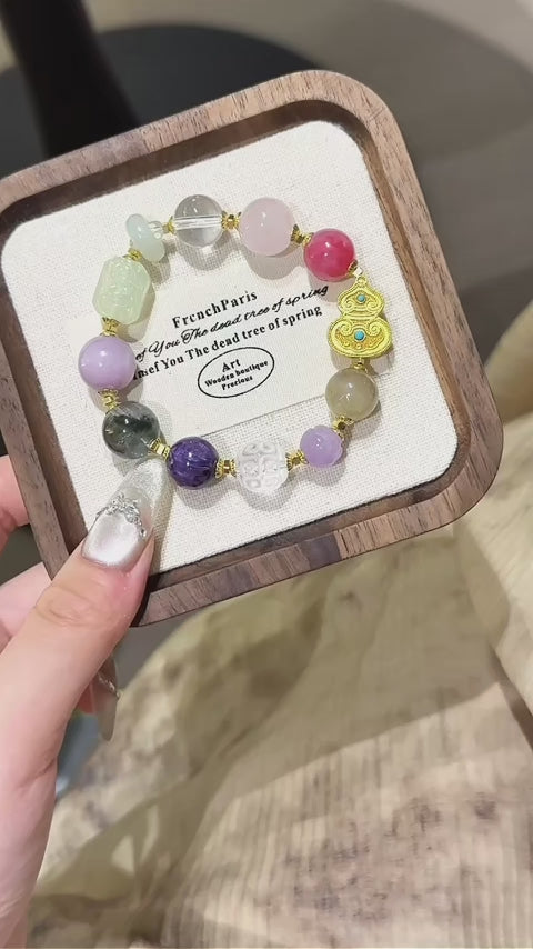 Multi‑Gemstone Colorful Bracelet - Treasure Cabinet on Your Wrist