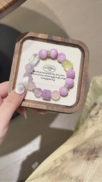 Kunzite & Amethyst Nine-Tailed Fox Bracelet- Sweet Connections