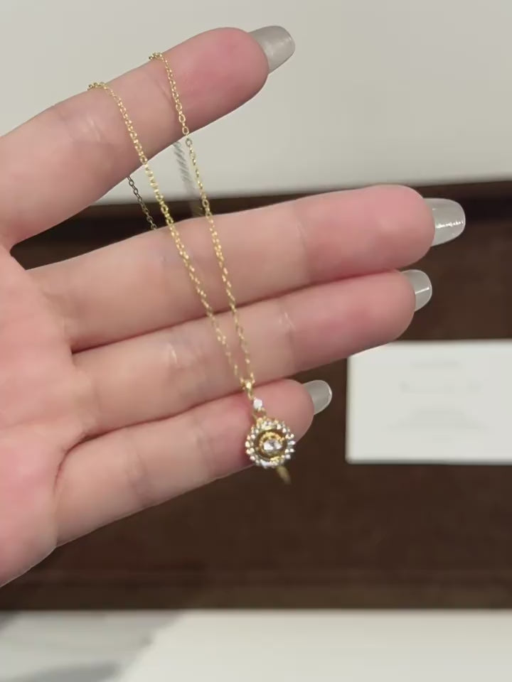 Collier Boussole Porte-Bonheur | Cadeau de 60e Anniversaire pour Femme en Argent & Or