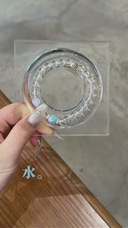 Clear Quartz with Aquamarine Bracelet - Water Element, Clean Energy