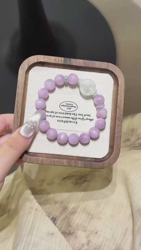 Bracelet « Muguet » en Améthyste naturelle – Sagesse ouverte, Attire les bienfaiteurs