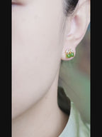 Boucles d'oreilles en jade Hetian naturel Pristine Courage
