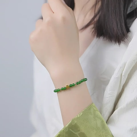 Natural Hetian Jade Lucky Clover/Pearl/Butterfly Bracelets - New Beginnings
