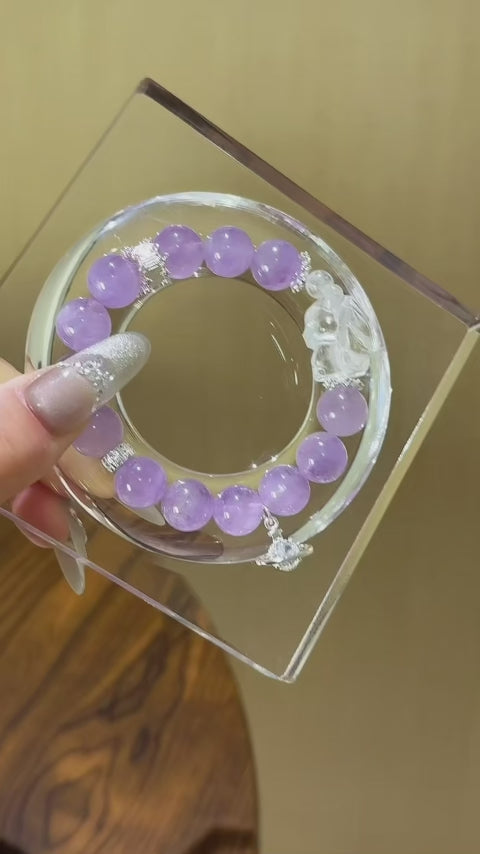 Bracelet « Muguet » en Améthyste naturelle – Sagesse ouverte, Attire les bienfaiteurs