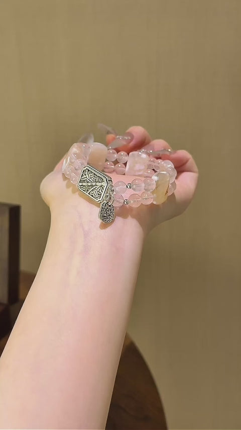Bracelet « Muguet » en Améthyste naturelle – Sagesse ouverte, Attire les bienfaiteurs
