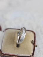 Brushed Star Moon Band Ring - Lasting Gentle Love and Steady Commitment