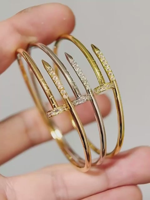 Classic Nail 18K Bracelet, Versatile Matching, Self Love Jewelry