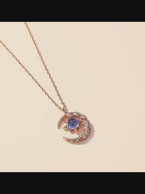 Moon & Star Necklace - Eternal Gentle Love Symbol