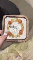 Phantom & Yellow Tourmalinated Quartz Bracelet - Positive Optimism