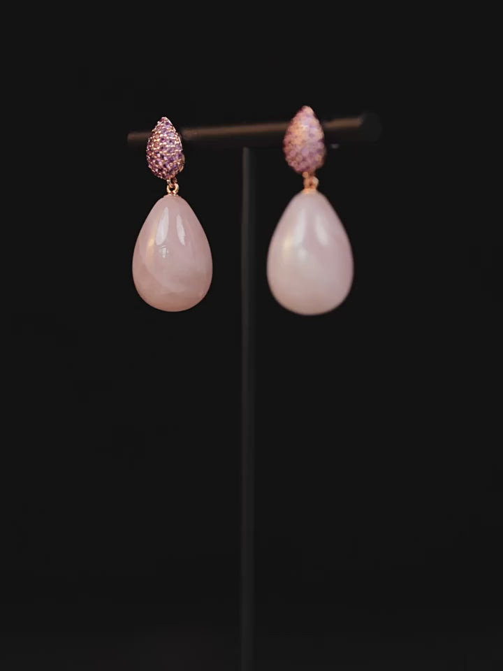 Boucles d'oreilles Solace Dew en cristal naturel