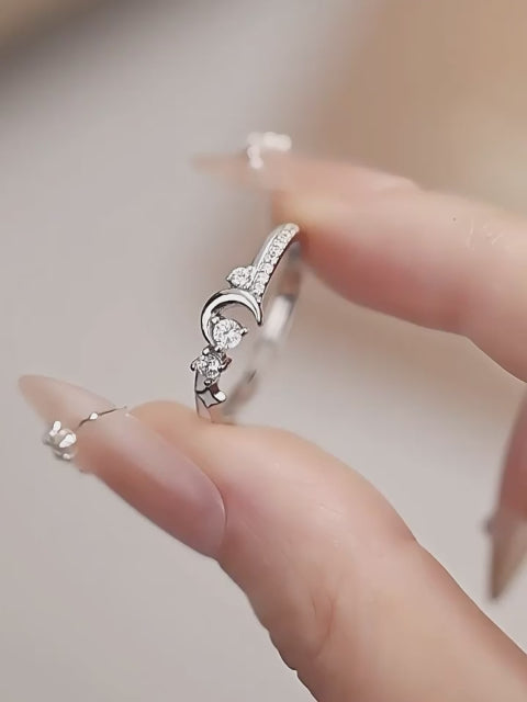 Bague Étoile Lune – Portez Votre Fortune Sous le Ciel