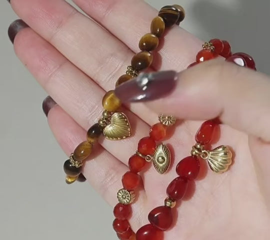 Original Niche-style Beaded Stretch Bracelet - Abundance, Peace and Self-acceptance