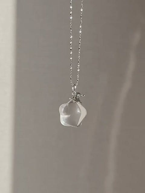 Collier Étoile Trapue en Quartz Clair AA – Purifie l'aura, Manifeste les souhaits