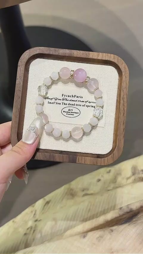Bracelet « Muguet » en Améthyste naturelle – Sagesse ouverte, Attire les bienfaiteurs