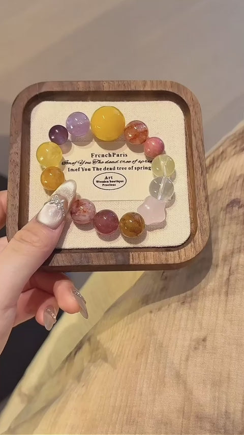 Multi‑Stone Crystal Bracelet-Continuous Good Fortune