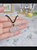 Collier cordon en calcédoine Fleur de Lotus – Bijou spirituel
