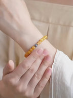 Bracelet Cloisonné Lotus Pur Ambre Naturel