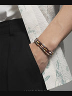 Multicolor Natural Gemstone Beaded Bracelet - Sharpen Insight Inspire Bravery