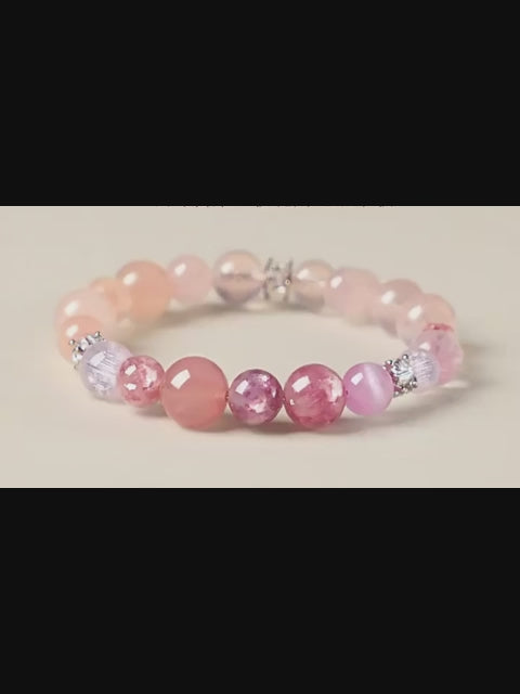 Bracelet en cristal naturel murmure de pétales