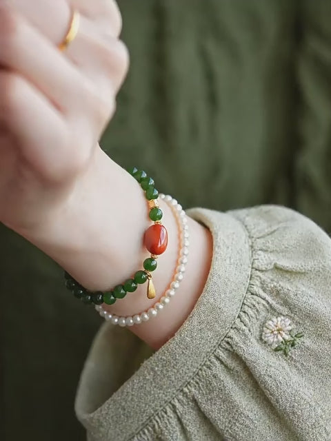 Bracelet Noble Cheval en Jade de Hetian