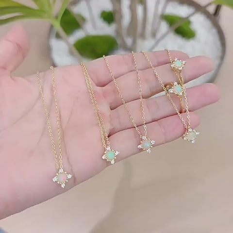 Boho Vintage Blue Opal Two‑Piece Set - Hope & Luck