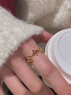 Bague trèfle étoile porte-bonheur – Guidée par les étoiles, gardée par le trèfle