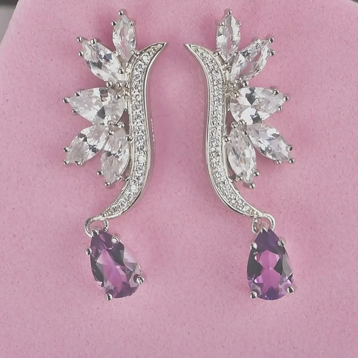 Boucles d'oreilles Calista Guard en cristal naturel