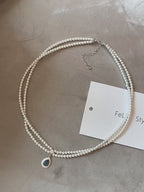 Teardrop Sky Natural Aquamarine Necklace - Find Inner Peace