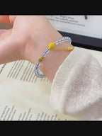 Bracelet Aigue-Marine Naturelle Petit Ours