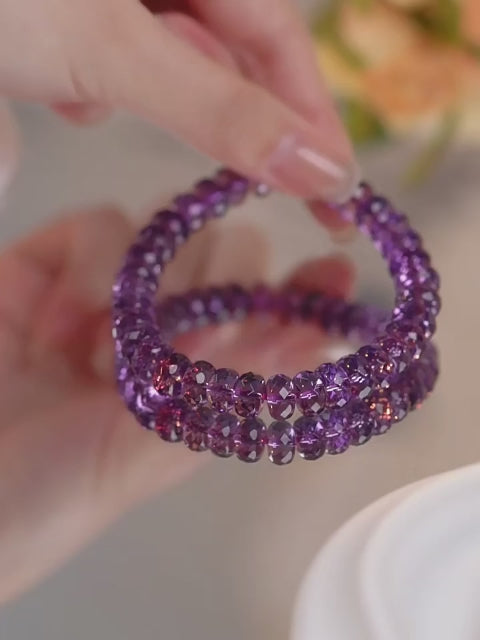 Natural Cut Amethyst Bracelet - Inner Peace and Strength