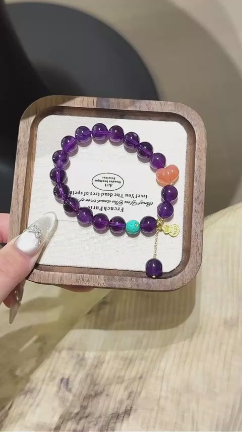 Bracelet « Muguet » en Améthyste naturelle – Sagesse ouverte, Attire les bienfaiteurs