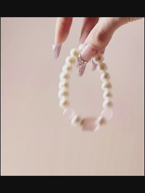 Bracelet en cristal de poudre de perle d'eau douce